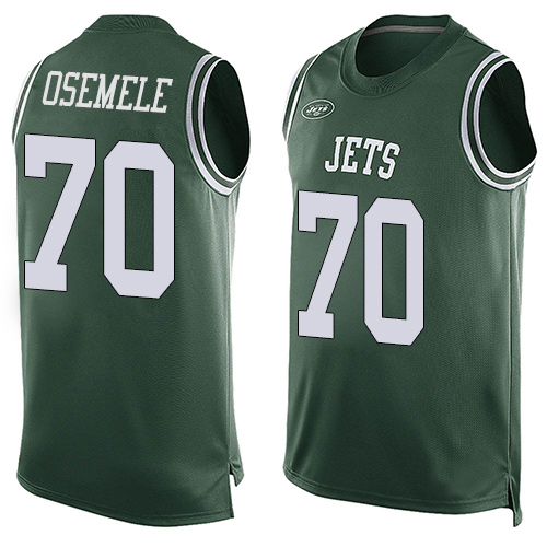 Nike Jets #70 Kelechi Osemele Green Team Color Men's Stitched NFL Limited Tank Top Jersey