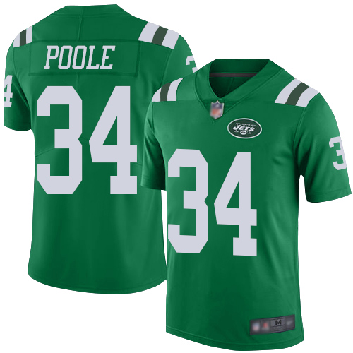 Nike Jets #34 Brian Poole Green Men's Stitched NFL Limited Rush Jersey