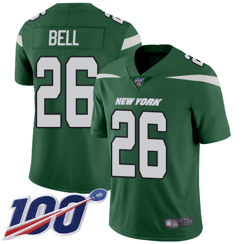 Nike Jets #26 Le'Veon Bell Green Team Color Men's Stitched NFL 100th Season Vapor Limited Jersey