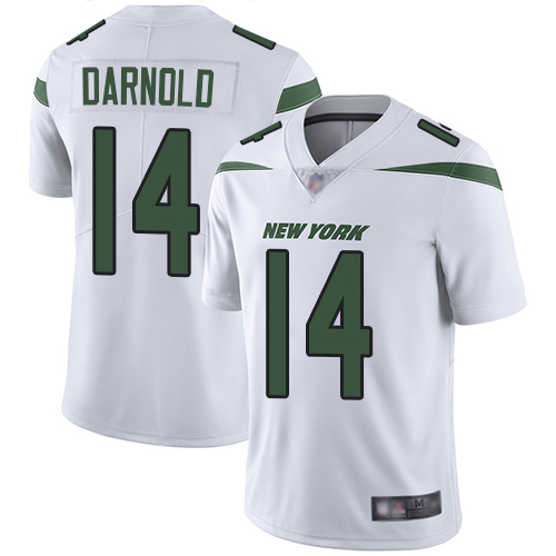 Nike Jets #14 Sam Darnold White Men's Stitched NFL Vapor Untouchable Limited Jersey