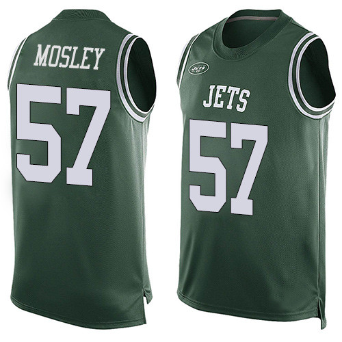Nike Jets #57 C.J. Mosley Martin Green Team Color Men's Stitched NFL Limited Tank Top Jersey