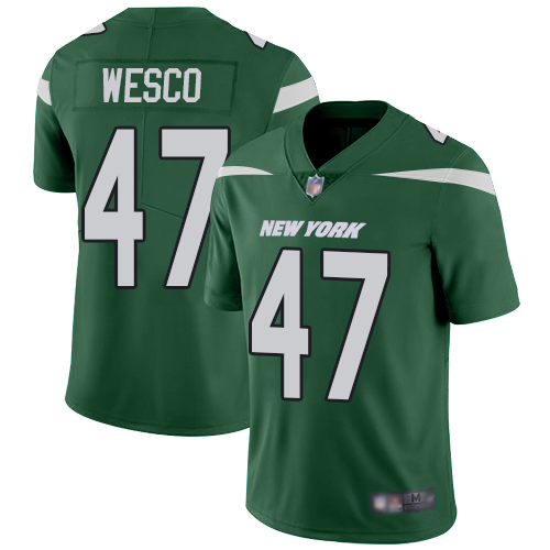 Nike Jets #47 Trevon Wesco Green Team Color Men's Stitched NFL Vapor Untouchable Limited Jersey