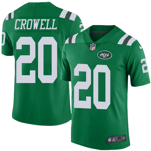 Nike Jets #20 Isaiah Crowell Green Men's Stitched NFL Elite Rush Jersey