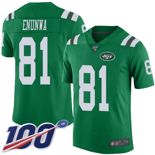 Nike Jets #81 Quincy Enunwa Green Men's Stitched NFL Limited Rush 100th Season Jersey