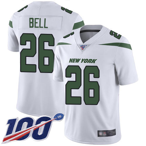 Nike Jets #26 Le'Veon Bell White Men's Stitched NFL 100th Season Vapor Limited Jersey