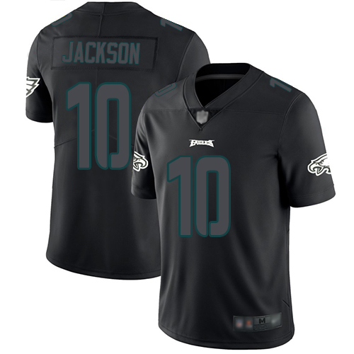 Nike Eagles #10 DeSean Jackson Black Men's Stitched NFL Limited Rush Impact Jersey