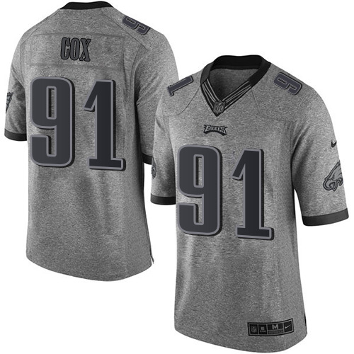 Nike Eagles #91 Fletcher Cox Gray Men's Stitched NFL Limited Gridiron Gray Jersey