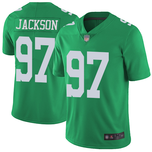 Nike Eagles #97 Malik Jackson Green Men's Stitched NFL Limited Rush Jersey