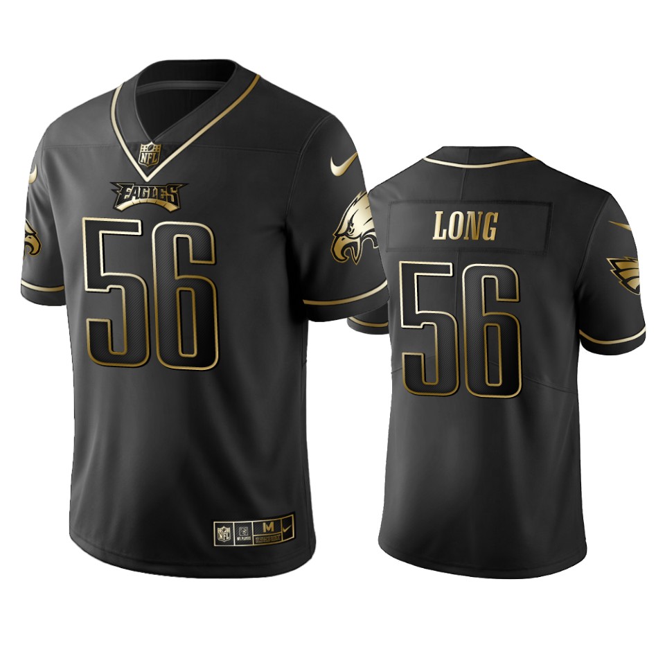 Nike Eagles #56 Chris Long Black Golden Limited Edition Stitched NFL Jersey