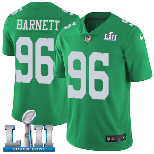 Nike Eagles #96 Derek Barnett Green Super Bowl LII Men's Stitched NFL Limited Rush Jersey