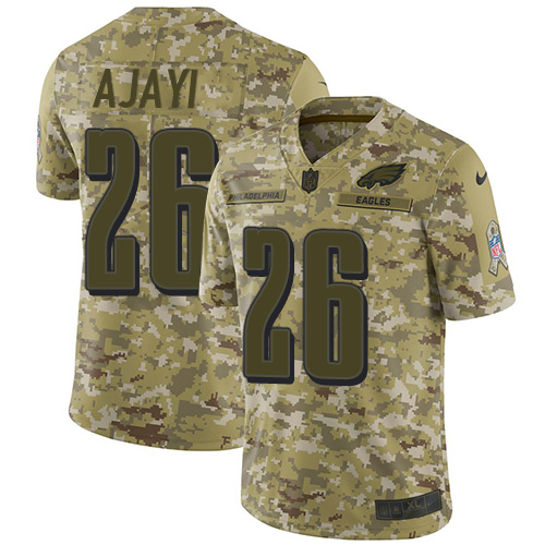 Nike Eagles #26 Jay Ajayi Camo Men's Stitched NFL Limited 2018 Salute To Service Jersey