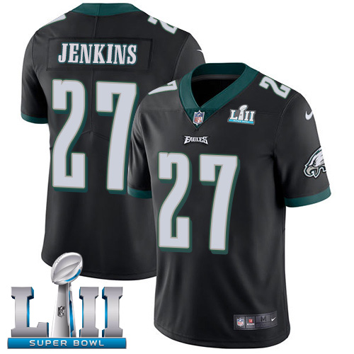 Nike Eagles #27 Malcolm Jenkins Black Alternate Super Bowl LII Men's Stitched NFL Vapor Untouchable Limited Jersey