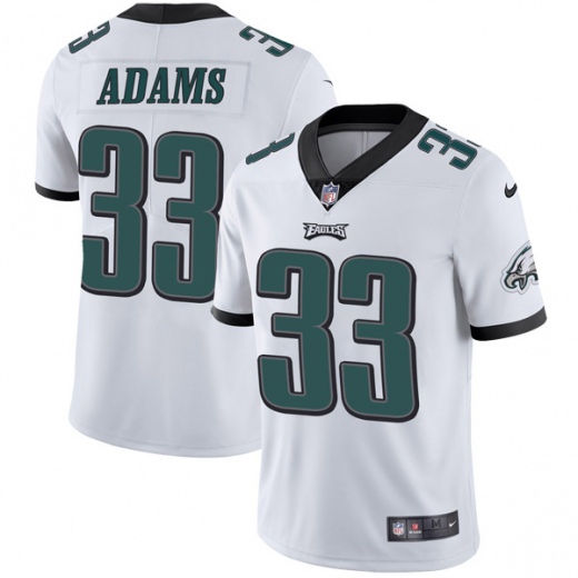 Nike Eagles #33 Josh Adams White Men's Stitched NFL Vapor Untouchable Limited Jersey