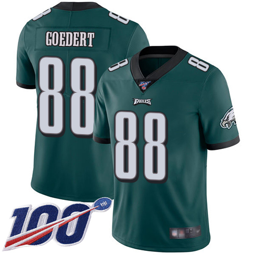 Nike Eagles #88 Dallas Goedert Midnight Green Team Color Men's Stitched NFL 100th Season Vapor Limited Jersey