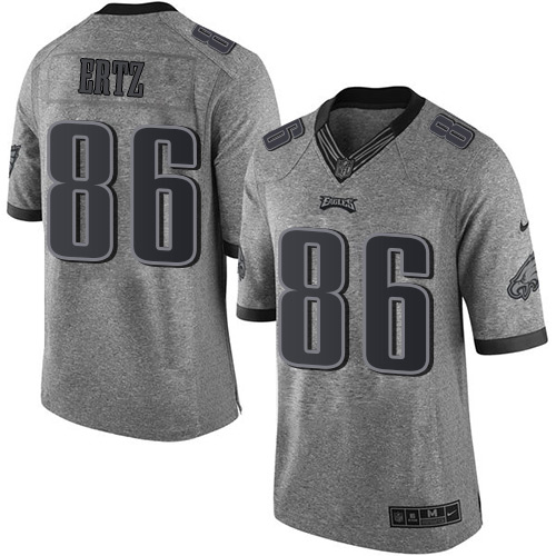 Nike Eagles #86 Zach Ertz Gray Men's Stitched NFL Limited Gridiron Gray Jersey