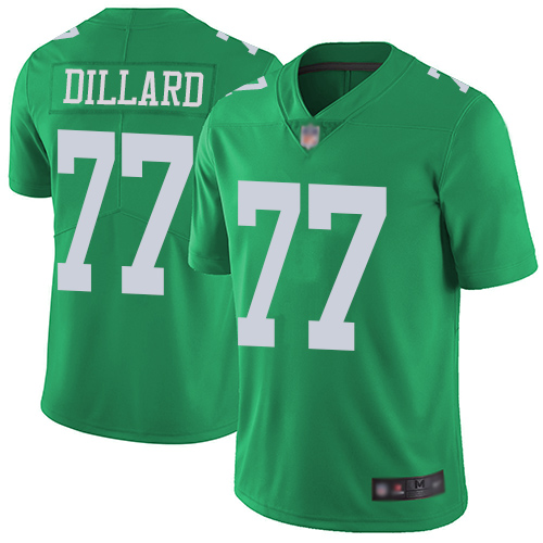 Nike Eagles #77 Andre Dillard Green Men's Stitched NFL Limited Rush Jersey
