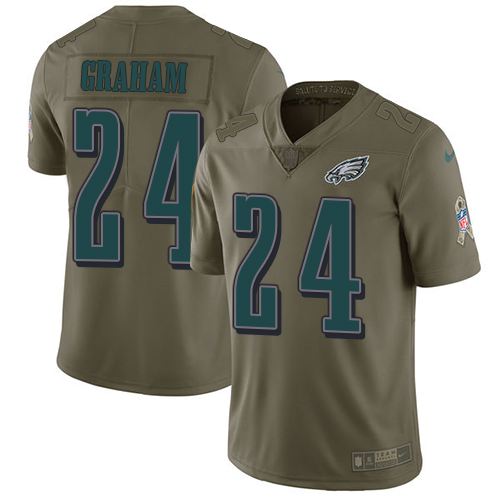 Nike Eagles #24 Corey Graham Olive Men's Stitched NFL Limited 2017 Salute To Service Jersey
