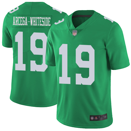 Nike Eagles #19 JJ Arcega-Whiteside Green Men's Stitched NFL Limited Rush Jersey