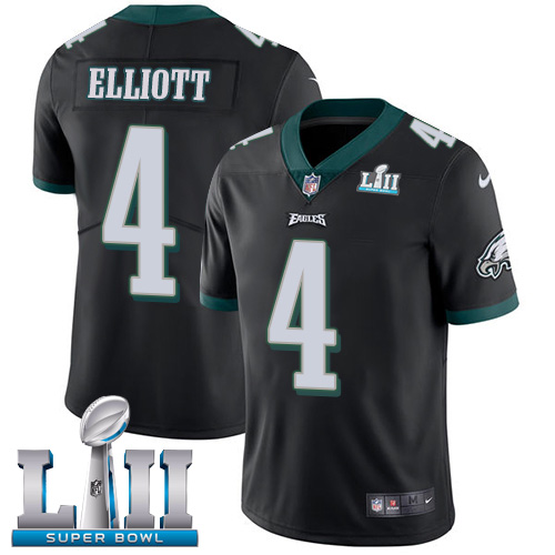 Nike Eagles #4 Jake Elliott Black Alternate Super Bowl LII Men's Stitched NFL Vapor Untouchable Limited Jersey