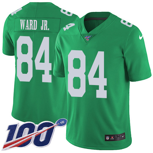 Nike Eagles #84 Greg Ward Jr. Green Men's Stitched NFL Limited Rush 100th Season Jersey