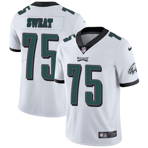 Nike Eagles #75 Josh Sweat White Men's Stitched NFL Vapor Untouchable Limited Jersey