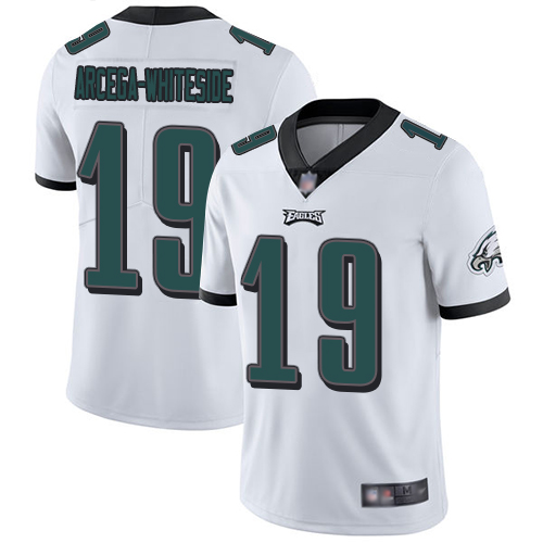 Nike Eagles #19 JJ Arcega-Whiteside White Men's Stitched NFL Vapor Untouchable Limited Jersey