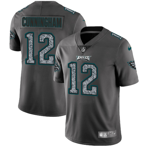 Nike Eagles #12 Randall Cunningham Gray Static Men's Stitched NFL Vapor Untouchable Limited Jersey