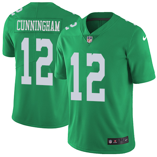 Nike Eagles #12 Randall Cunningham Green Men's Stitched NFL Limited Rush Jersey