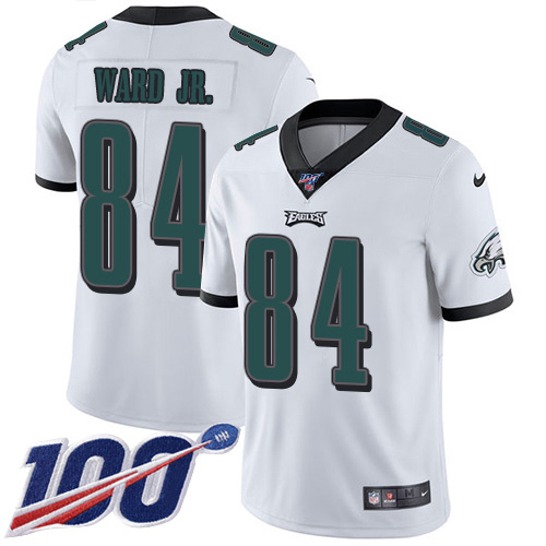 Nike Eagles #84 Greg Ward Jr. White Men's Stitched NFL 100th Season Vapor Untouchable Limited Jersey