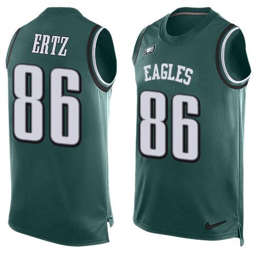 Nike Eagles #86 Zach Ertz Midnight Green Team Color Men's Stitched NFL Limited Tank Top Jersey