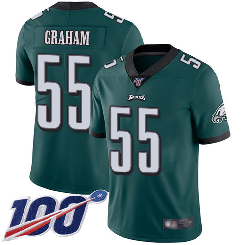 Nike Eagles #55 Brandon Graham Midnight Green Team Color Men's Stitched NFL 100th Season Vapor Limited Jersey