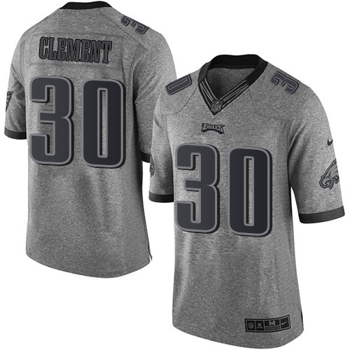 Nike Eagles #30 Corey Clement Gray Men's Stitched NFL Limited Gridiron Gray Jersey
