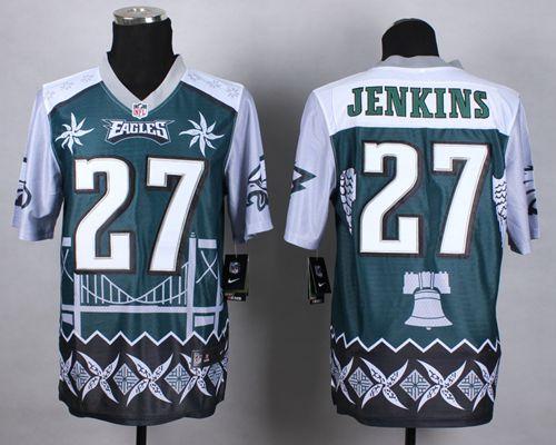 Nike Eagles #27 Malcolm Jenkins Midnight Green Men's Stitched NFL Elite Noble Fashion Jersey