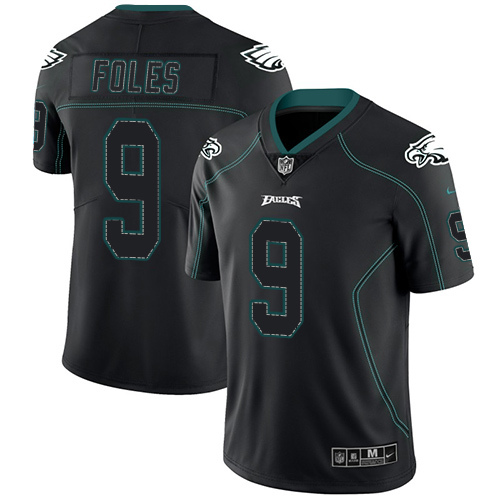 Nike Eagles #9 Nick Foles Lights Out Black Men's Stitched NFL Limited Rush Jersey
