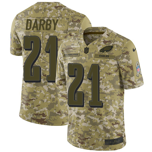 Nike Eagles #21 Ronald Darby Camo Men's Stitched NFL Limited 2018 Salute To Service Jersey