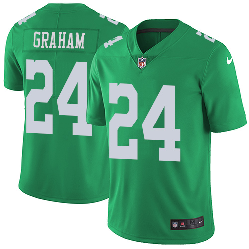 Nike Eagles #24 Corey Graham Green Men's Stitched NFL Limited Rush Jersey
