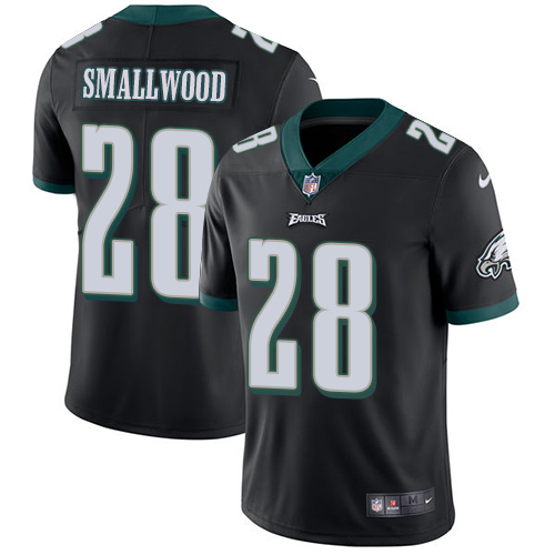 Nike Eagles #28 Wendell Smallwood Black Alternate Men's Stitched NFL Vapor Untouchable Limited Jersey