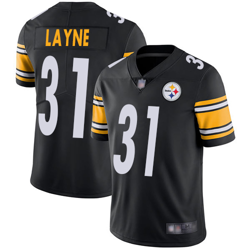 Nike Steelers #31 Justin Layne Black Team Color Men's Stitched NFL Vapor Untouchable Limited Jersey