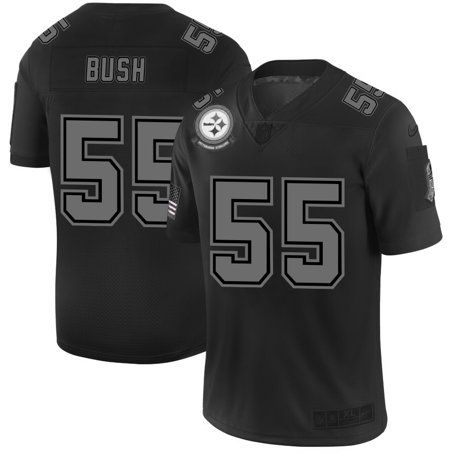 Pittsburgh Steelers #55 Devin Bush Men's Nike Black 2019 Salute to Service Limited Stitched NFL Jersey