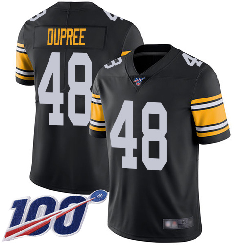 Nike Steelers #48 Bud Dupree Black Alternate Men's Stitched NFL 100th Season Vapor Limited Jersey