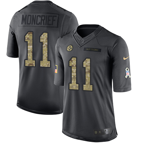 Nike Steelers #11 Donte Moncrief Black Men's Stitched NFL Limited 2016 Salute to Service Jersey