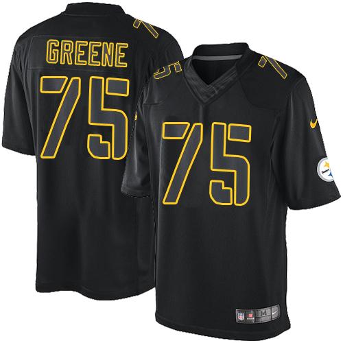 Nike Steelers #75 Joe Greene Black Men's Stitched NFL Impact Limited Jersey