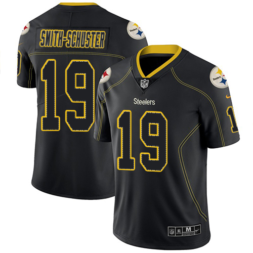 Nike Steelers #19 JuJu Smith-Schuster Lights Out Black Men's Stitched NFL Limited Rush Jersey