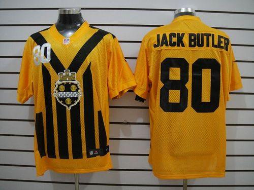 Nike Steelers #80 Jack Butler Gold 1933s Throwback Men's Stitched NFL Elite Jersey
