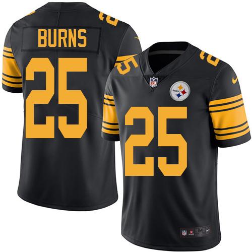 Nike Steelers #25 Artie Burns Black Men's Stitched NFL Limited Rush Jersey