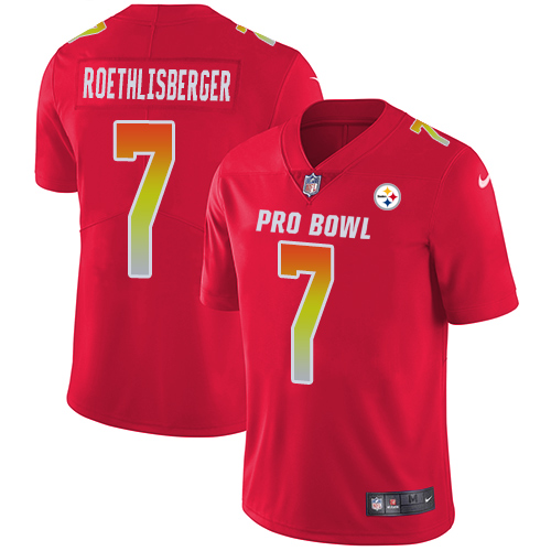 Nike Steelers #7 Ben Roethlisberger Red Men's Stitched NFL Limited AFC 2018 Pro Bowl Jersey