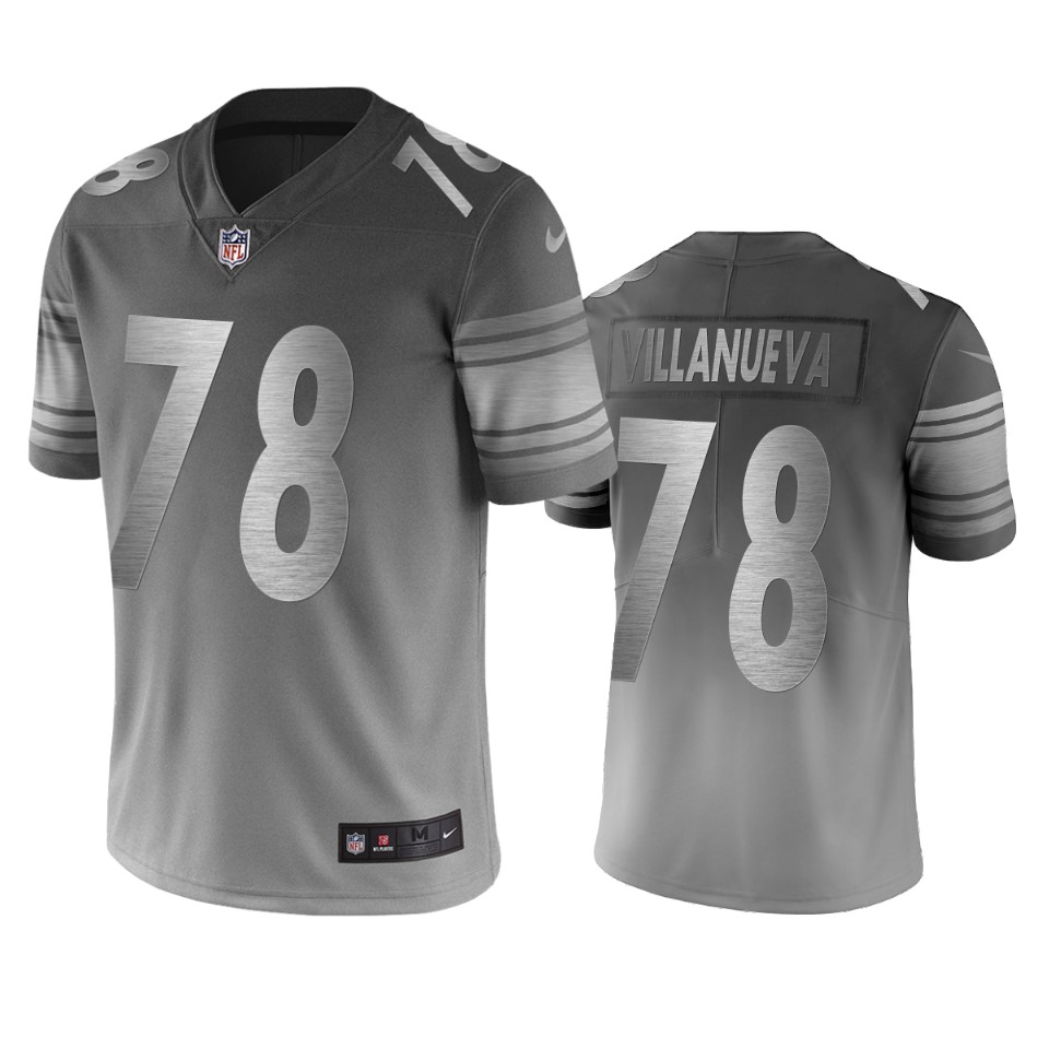 Pittsburgh Steelers #78 Alejandro Villanueva Silver Gray Vapor Limited City Edition NFL Jersey