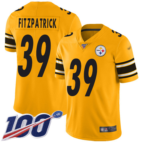 Nike Steelers #39 Minkah Fitzpatrick Gold Men's Stitched NFL Limited Inverted Legend 100th Season Jersey