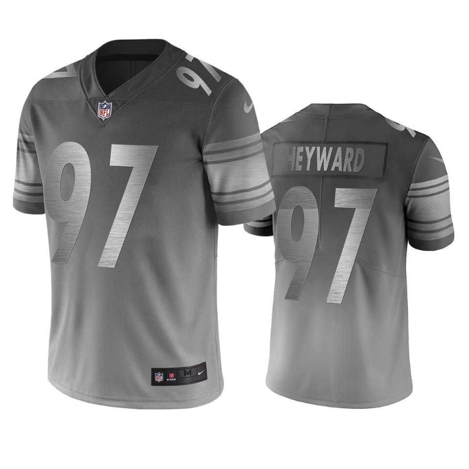 Pittsburgh Steelers #97 Cameron Heyward Silver Gray Vapor Limited City Edition NFL Jersey
