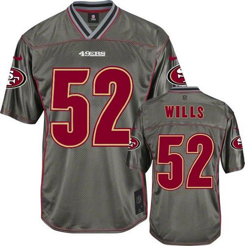 Nike 49ers #52 Patrick Willis Grey Men's Stitched NFL Elite Vapor Jersey